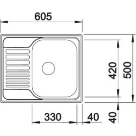 Мойка BLANCO tipo 45 s mini сталь декор 516525