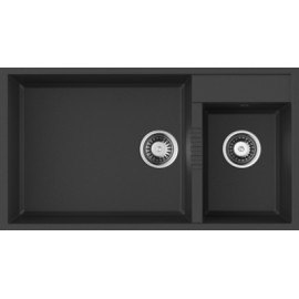 Кухонная мойка OMOIKIRI Tedori 85-2-U-BL Tetogranit/черный (4993940)