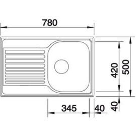 Кухонная мойка BLANCO tipo 45 s compact (513441)