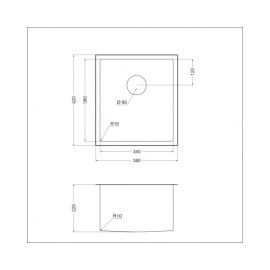 Кухонная мойка EMAR EMB-130 PVD Nano Satine