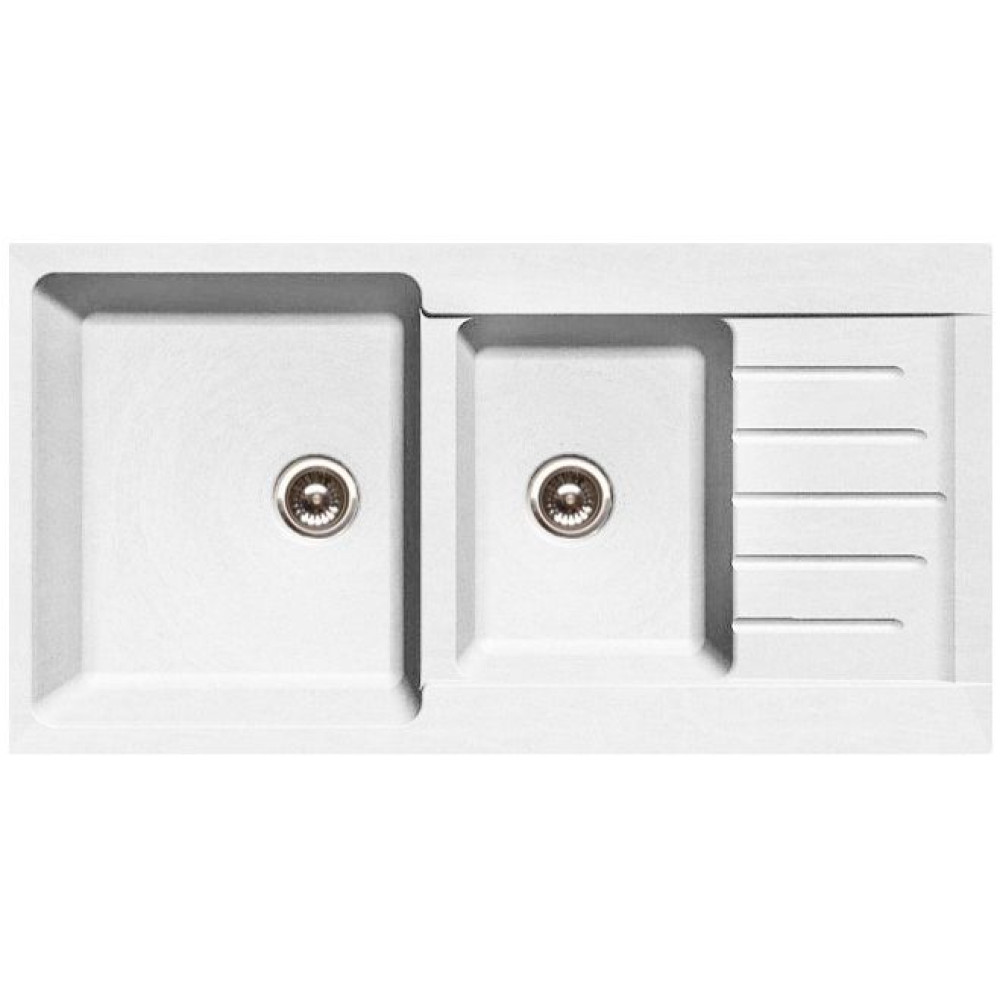 Мойка GRANFEST Practic GF-P980KL (980х510) Белый 331 2-секц. 429658