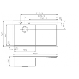 Кухонная мойка REGINOX ontario 10 lux okg left (c/box)