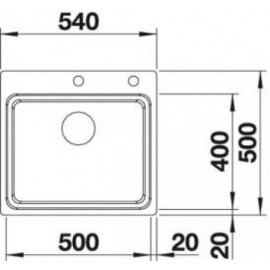 Кухонная мойка Blanco ETAGON 500-IF/A нержавеющая сталь зеркальная полировка 521748