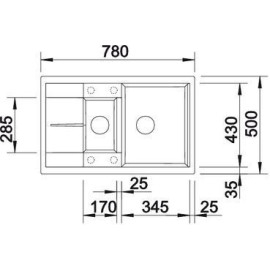 Кухонная мойка BLANCO metra 6s compact (518876)