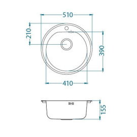 Кухонная мойка ALVEUS Form 30 NAT-90 FI 1116756 (в комплекте с сифоном 1102384)