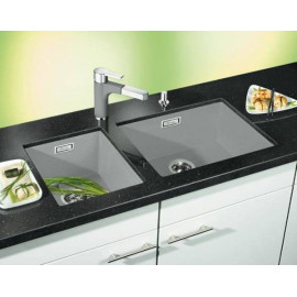 Кухонная мойка Blanco SUBLINE 320-U SILGRANIT алюметаллик с отв.арм. InFino (арт.523408)