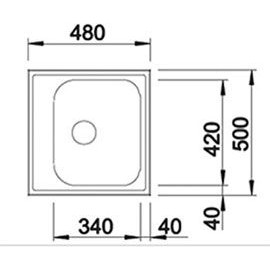 Мойка BLANCO livit 45 сталь полированная 514785