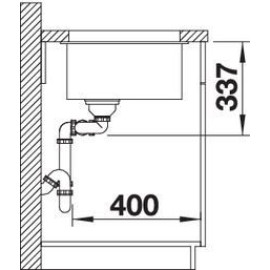 Кухонная мойка Blanco SUBLINE 480/320-U жемчужный c отв.арм. InFino (арт.523587)
