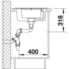 Кухонная мойка BLANCO metra 6s compact (518876)