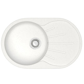 Кухонная мойка ZETT lab 110/Q1 белый лед T110Q001
