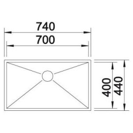 Мойка BLANCO 521593 BLANCO ZEROX 700-U нерж. сталь зеркальная полировка