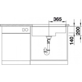 Кухонная мойка Blanco SUBLINE 700-U Level SILGRANIT жемчужный с отв.арм. InFino (арт.523541)