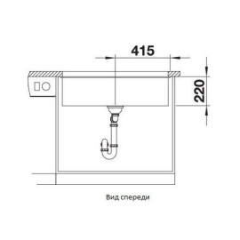 Кухонная мойка Blanco SUBLINE 800-U отводная арматура InFino® черный гранит 526005