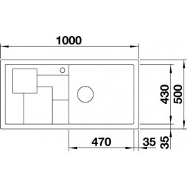 Кухонная мойка Blanco SITY XL 6 S lava grey белый гранит 525051