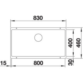 Кухонная мойка Blanco SUBLINE 800-U белый c отв.арм. InFino (арт.523145)