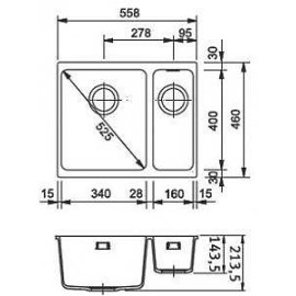 Мойка Franke KBG160подстолешницу,-автомат,сахара (125.0023.800)