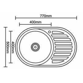 Мойка кухонная THOR D7750PF полированная (арт.80190000)