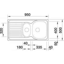 Кухонная мойка BLANCO tipo 6s basic (512303)