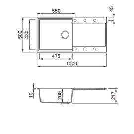 Кухонная мойка ELLECI Easy 480 Bianco Antico 62