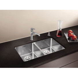 Кухонная мойка Blanco ANDANO 340/340-U нерж.сталь полированная с отв. арм. InFino (арт.522983)
