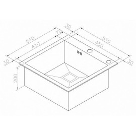 Кухонная мойка ZORG INOX K/A X-5151GX сталь