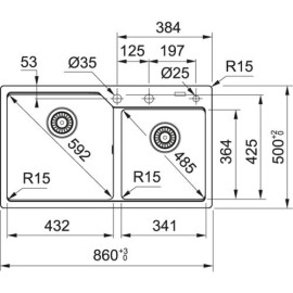 Кухонная мойка FRANKE UBG 620-86 серый (114.0582.295)