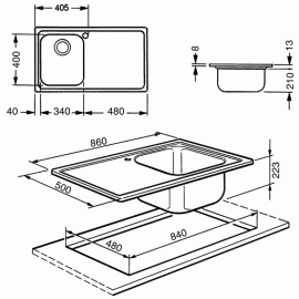 Кухонная мойка SMEG lm861d