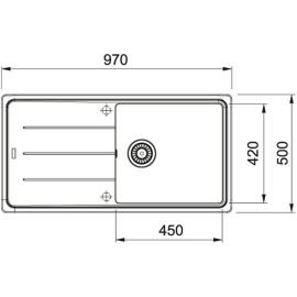 Кухонная мойка FRANKE BFG 611-97 миндаль (114.0490.336)
