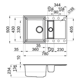 Кухонная мойка ELLECI easy 325 (79)