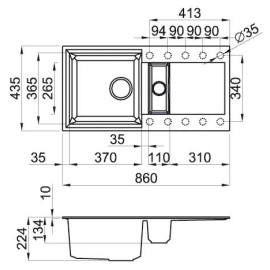 Кухонная мойка ELLECI easy 425 (69)
