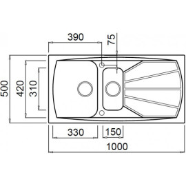 Кухонная мойка ELLECI Living 475 Antracite 59
