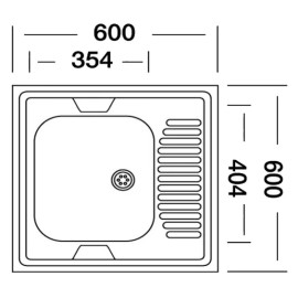 Кухонная мойка КРОМРУС S-409 правая нерж сталь 1,5"