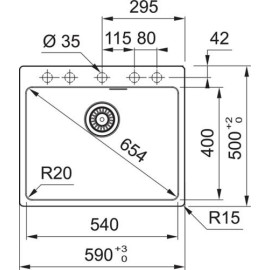 Кухонная мойка FRANKE MRG 610-54 черный (114.0661.703)