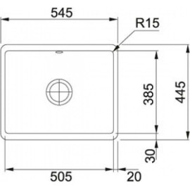 Кухонная мойка FRANKE KBK 110-50 керамика, миндаль (126.0335.881)