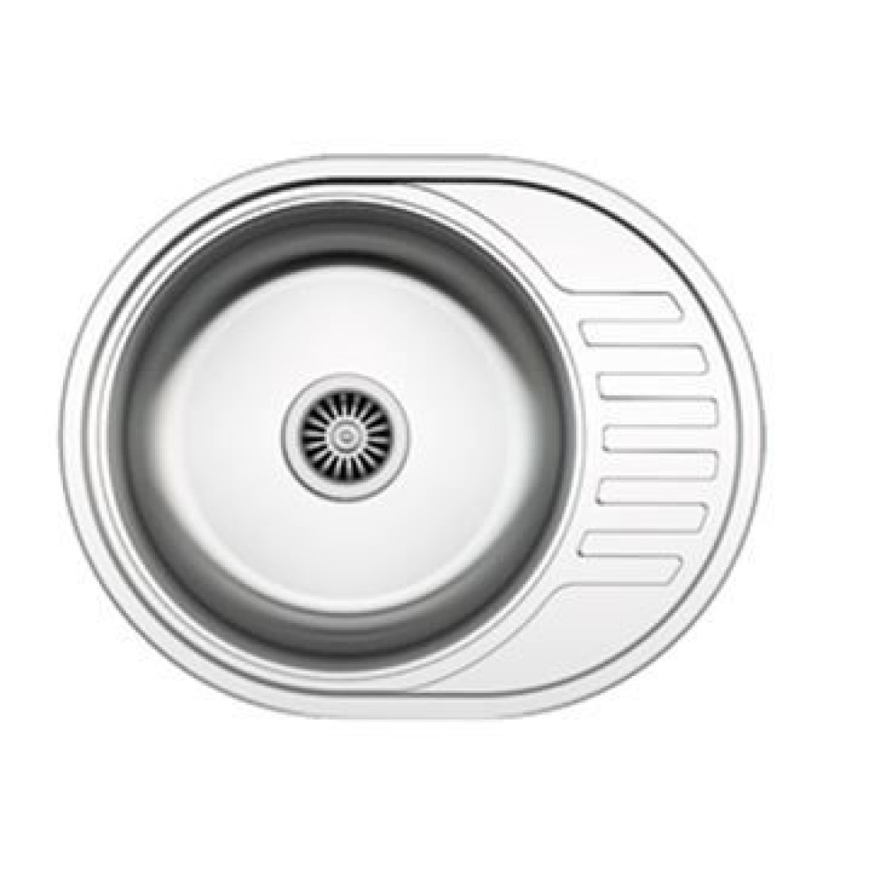 Кухонная мойка Zigmund & Shtain Kreis OV 600.8 polished с сифоном