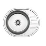 Кухонная мойка Zigmund & Shtain Kreis OV 600.8 polished с сифоном
