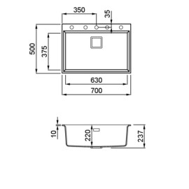 Кухонная мойка ELLECI Karisma 120 Undermount Ghisa 70