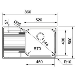 Кухонная мойка FRANKE SRX 611-86 (101.0356.881)