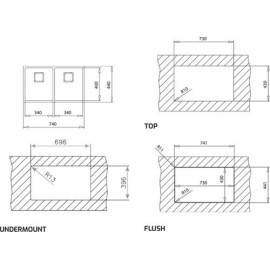 Мойка кухонная Teka FLEXLINEA RS15 2B 740 (art.115030009)