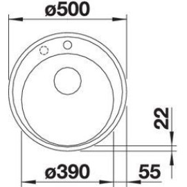 Кухонная мойка BLANCO RIONA 45 черный (526095)