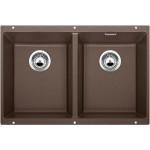 Кухонная мойка Blanco SUBLINE 350/350-U SILGRANIT кофе с отв.арм. InFino (арт.523583)