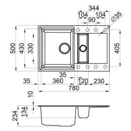 Кухонная мойка ELLECI easy 325 (62)