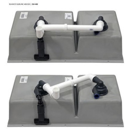Кухонная мойка Blanco SUBLINE 480/320-U жемчужный c отв.арм. InFino (арт.523587)