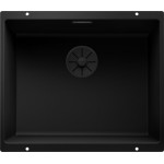 Кухонная мойка BLANCO SUBLINE 500-U SILGRANIT Black Edition черный с черной отв.арм. InFino (526340)