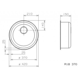 Кухонная мойка REGINOX r18 370 lux okg (c/box)