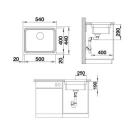 Кухонная мойка BLANCO ETAGON 500-U 522229