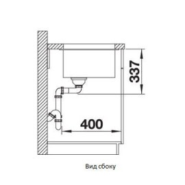 Кухонная мойка Blanco SUBLINE 800-U отводная арматура InFino® белый гранит 523145