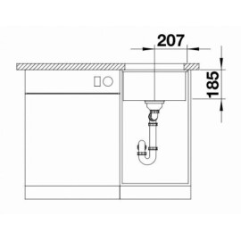 Мойка BLANCO Subline 375-U Ceramic PuraPlus глянцевый магнолия (523727)