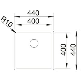 Кухонная мойка BLANCO CLARON 400-U 521573 нерж. сталь