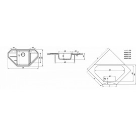 Кухонная мойка BAMBOO Крона 910 черный (29.040.D0910.407)